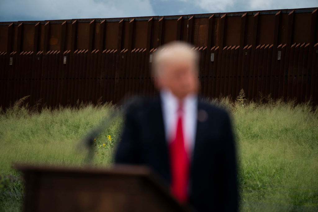 Former President Donald J. Trump and Governor Greg Abbott tour Border Wall