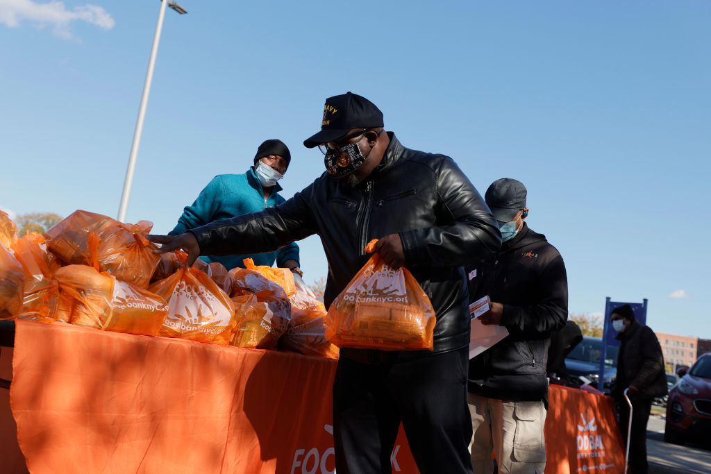 Food Bank For New York City Veterans Food Distribution At James J. Peters Medical Center In The Bronx