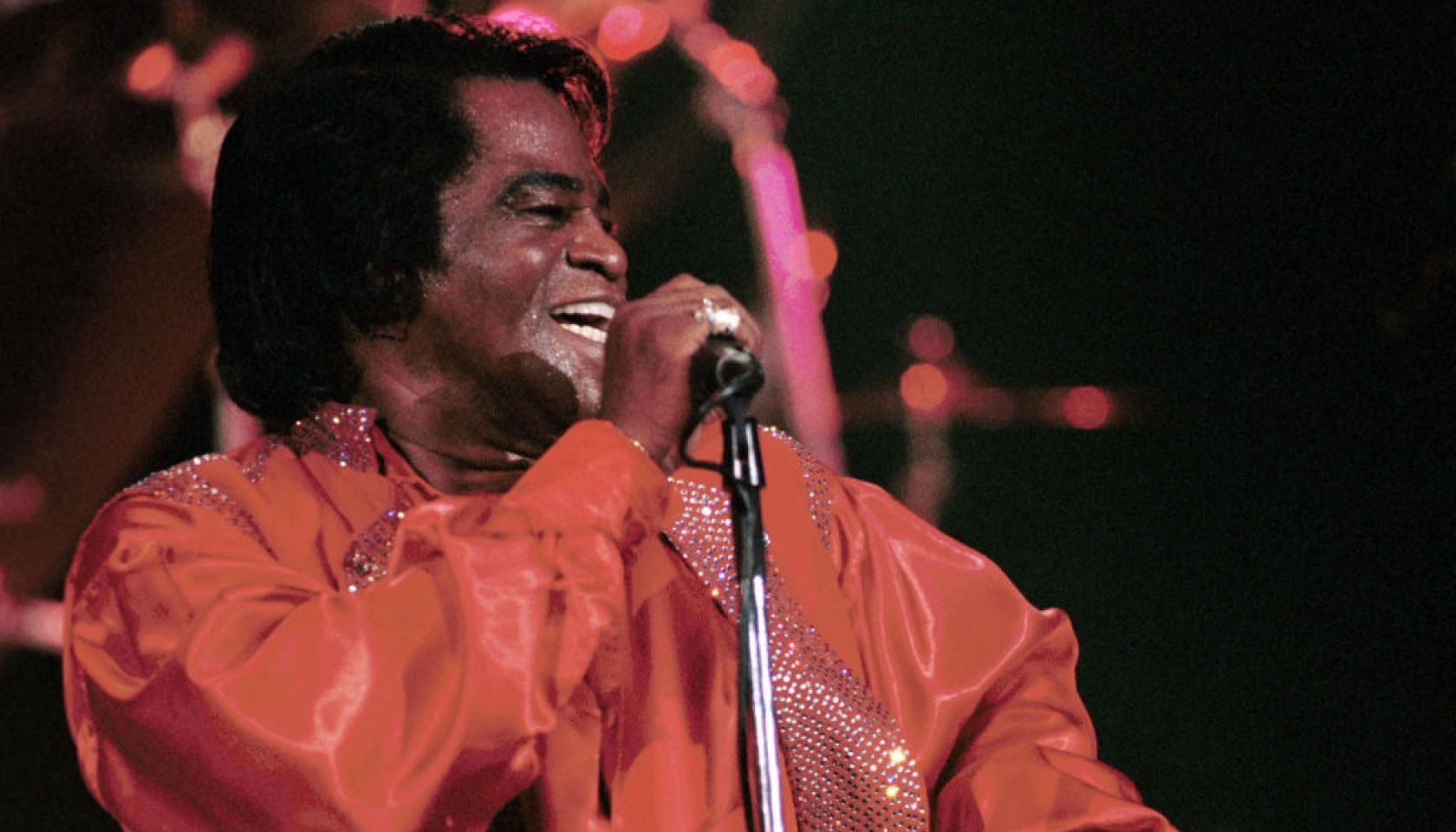 Singer James Brown in concert
