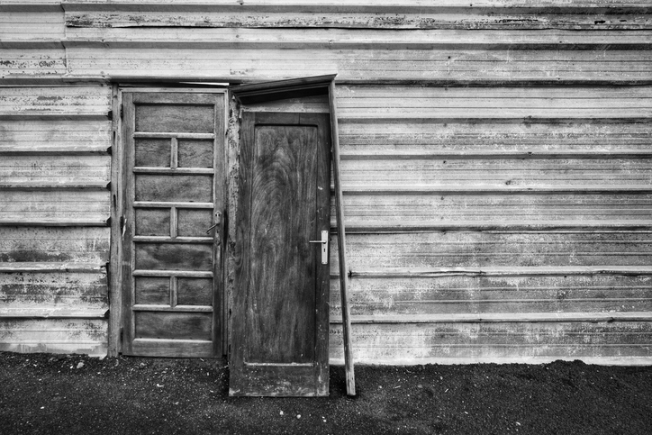 Closed Door Of Abandoned House, Tenesar Lanzarote