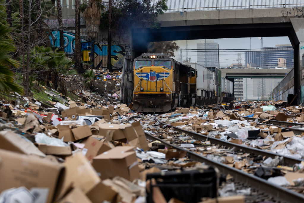 Train Containers Robbed On Los Angeles Railroad