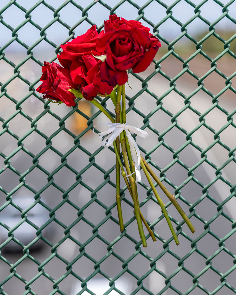 Roadside memorial for boy killed in road-rage freeway shooting in Orange