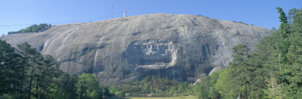 Granite carving of Confederate generals, Civil War monument, Georgia