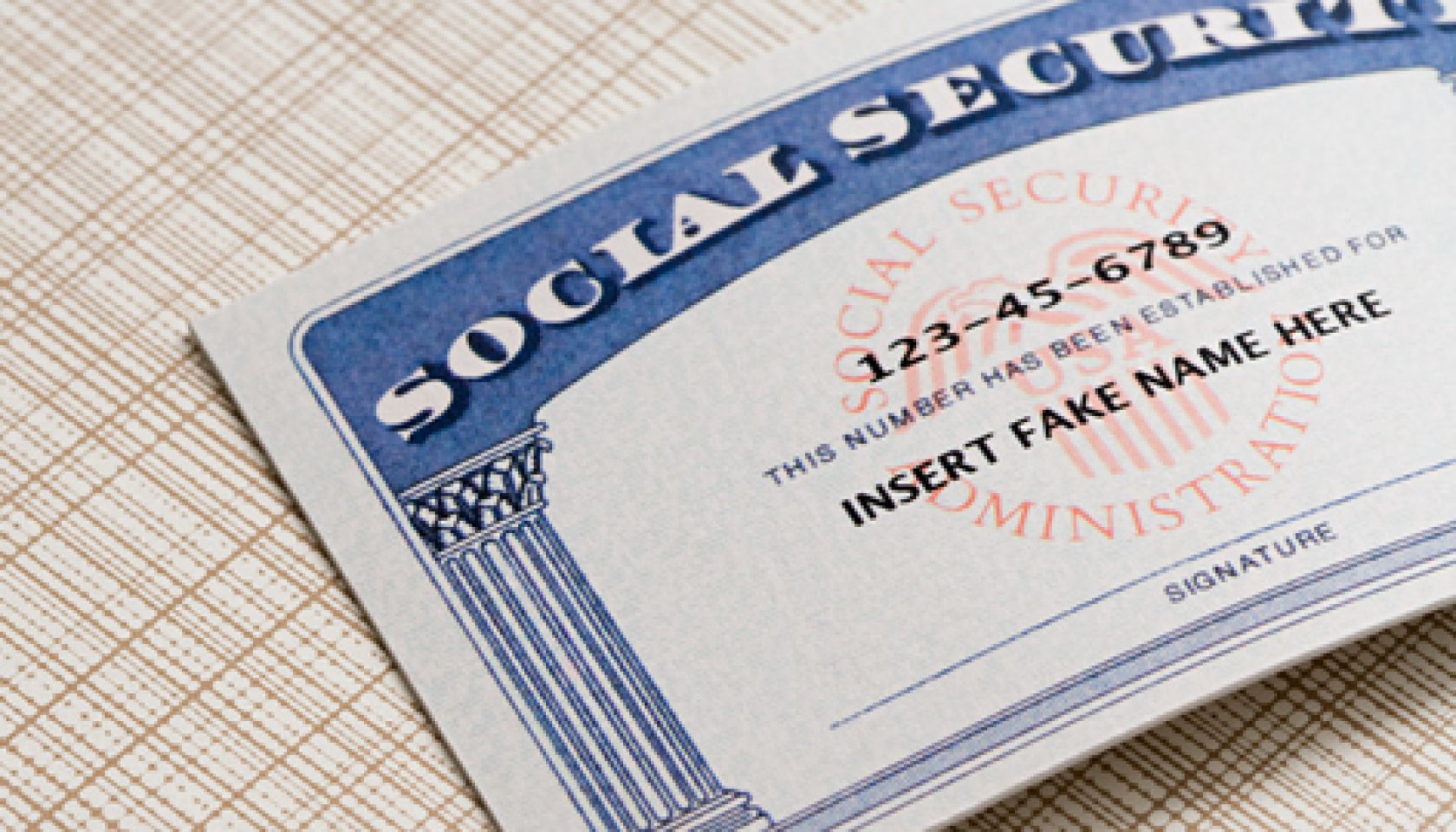 Fake social security card
