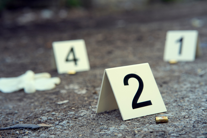 evidence at the crime scene