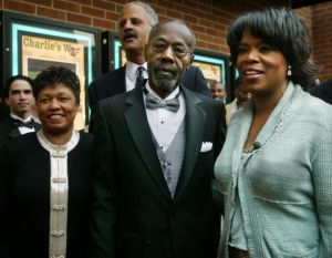 Oprah Winfrey Attends Premiere with Father