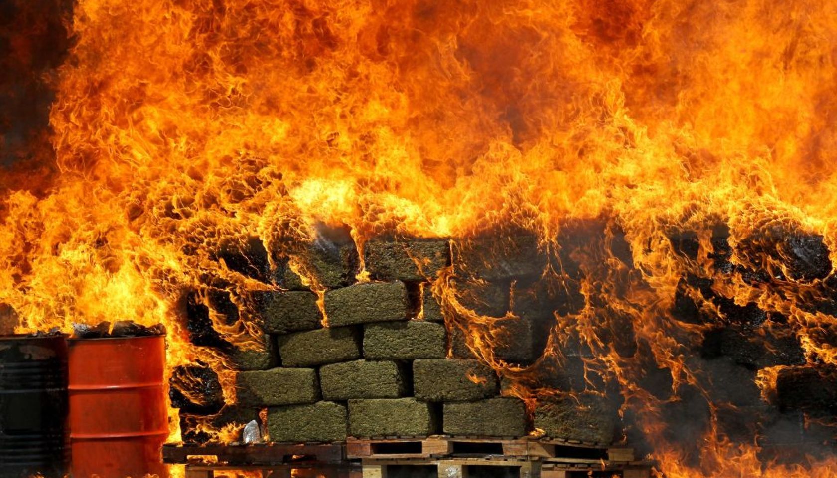 MEXICO-SEIZED-DRUGS-INCINERATION