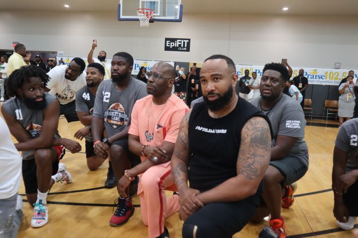 Moments before the Celebrity Basketball Game