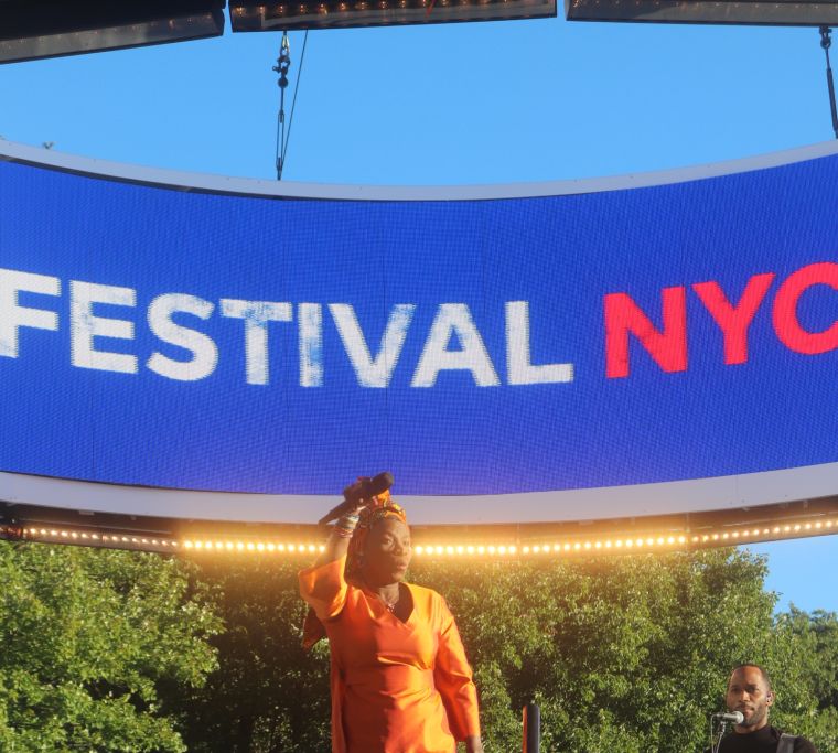 Angélique Kidjo working both stages at Global Citizen Fest