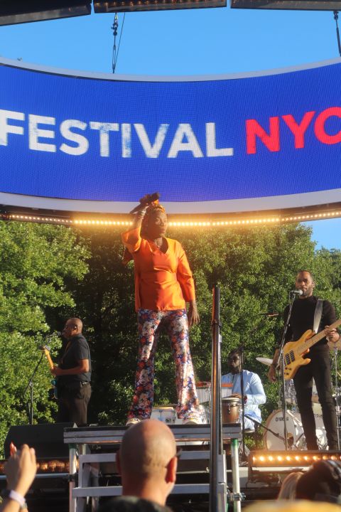 Angélique Kidjo working both stages at Global Citizen Fest