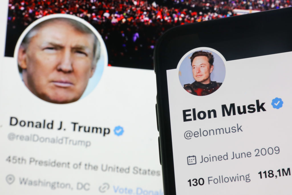 Donald Trump And Elon Musk Twitter Photo Illustrations