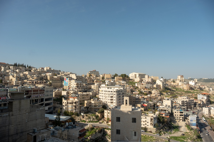 Skyline of Betlehem in Israel