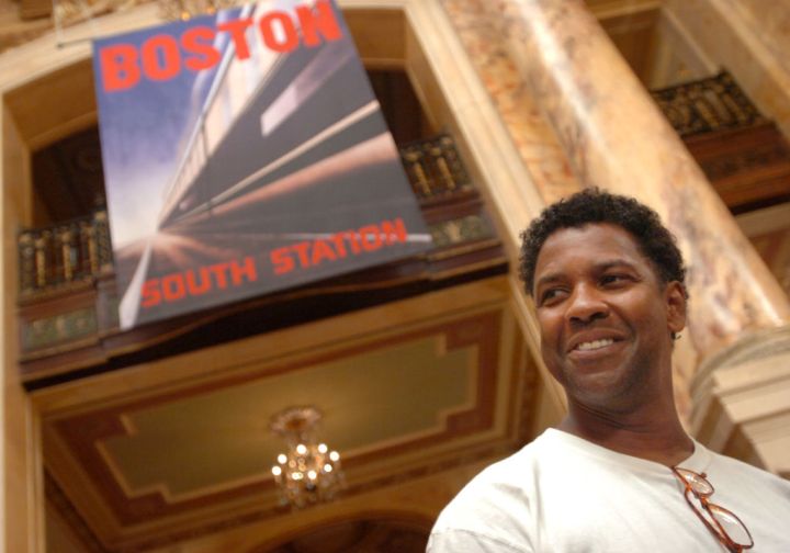 (07/20/07 Boston, MA ) Denzel Washington meets Gov. Deval Patrick on the set of his new Movie, The Debater,which was being filmed at the Wang Theater. ( Staff Photo by Faith Ninivaggi Saved in Sat. )