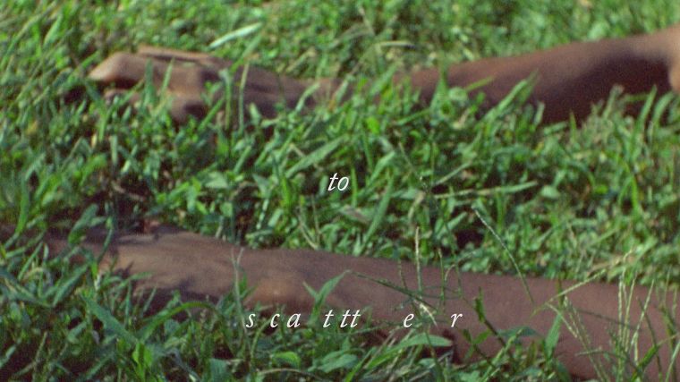 Miatta Kawinzi, 'SHE GATHER ME,' 2021, HD color video & 16 mm color film transferred to video with two - channel audio, three wooden rocking chairs, silver mylar floor, dimensions variable. Installation view at CUE Art Foundation, NYC.