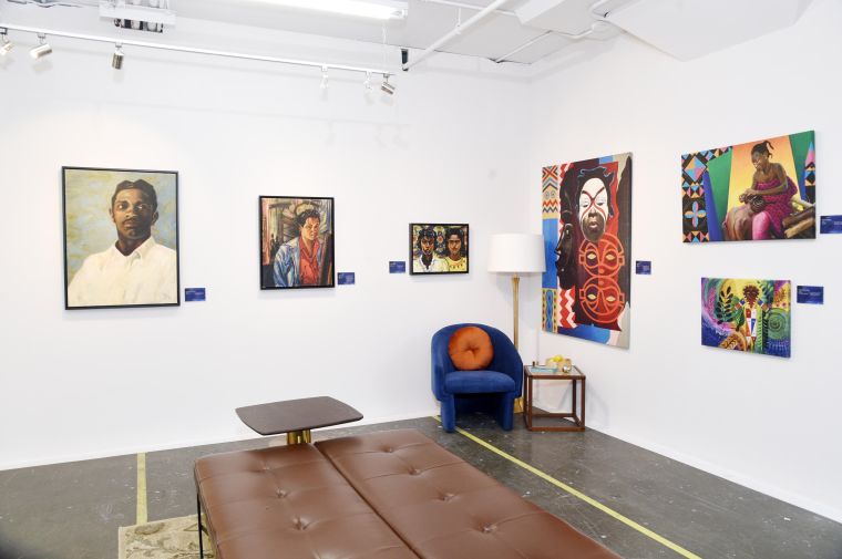 Art displayed by Loïs Mailou Jones (1905 - 1998) at the Little Paris Group revival in Brooklyn