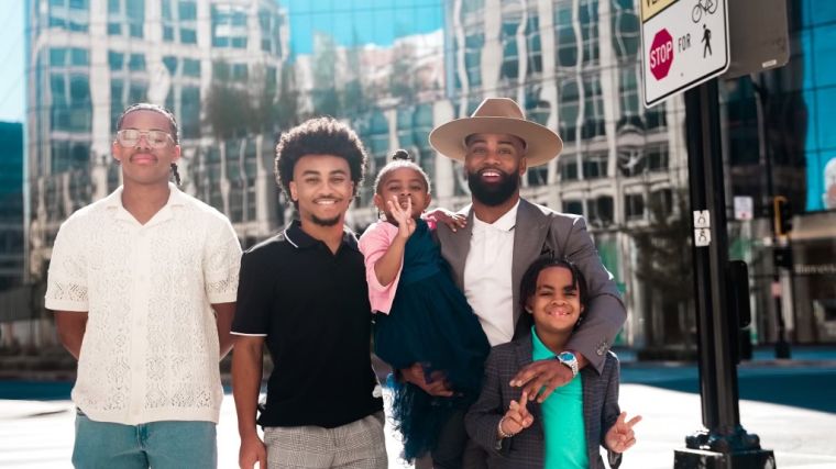 Willie Moore Jr. with family at the annual White House Easter Egg Roll
