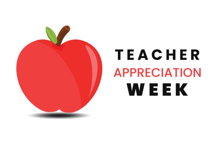 Teacher appreciation week is observed annually in May in the United States. In honour of teachers who hard work and teach our children. School and education. Vector illustration.