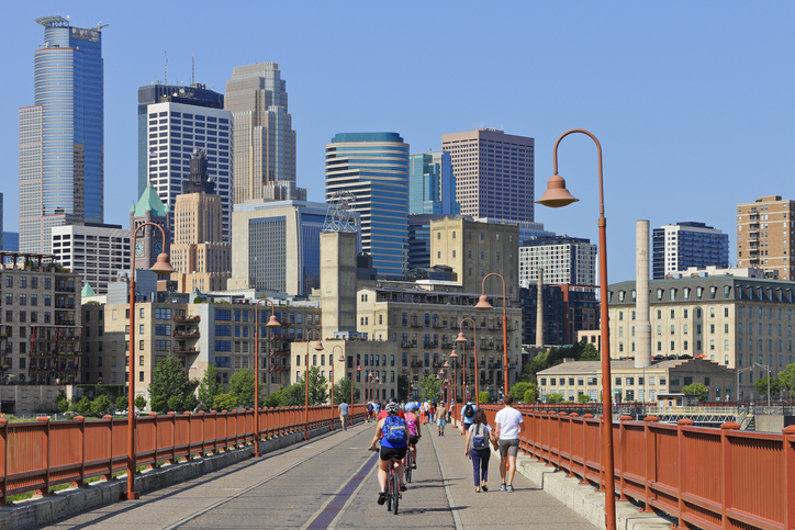 Minneapolis Skyline + Stone Arch Bridge