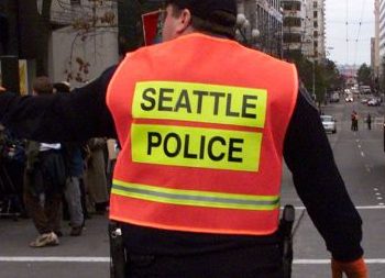 Seattle Police Display Mock Tombstone of Shooting Victim in Common Room