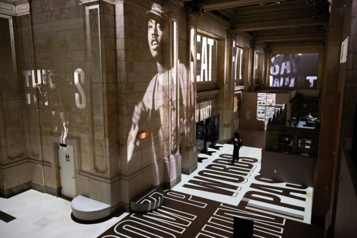 Nas Is Displayed In The "Hip Hop Til Infinity" Exhibition At Hall Des Lumières