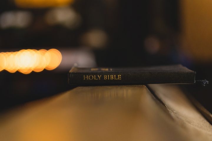 the Holy Bible in temple
