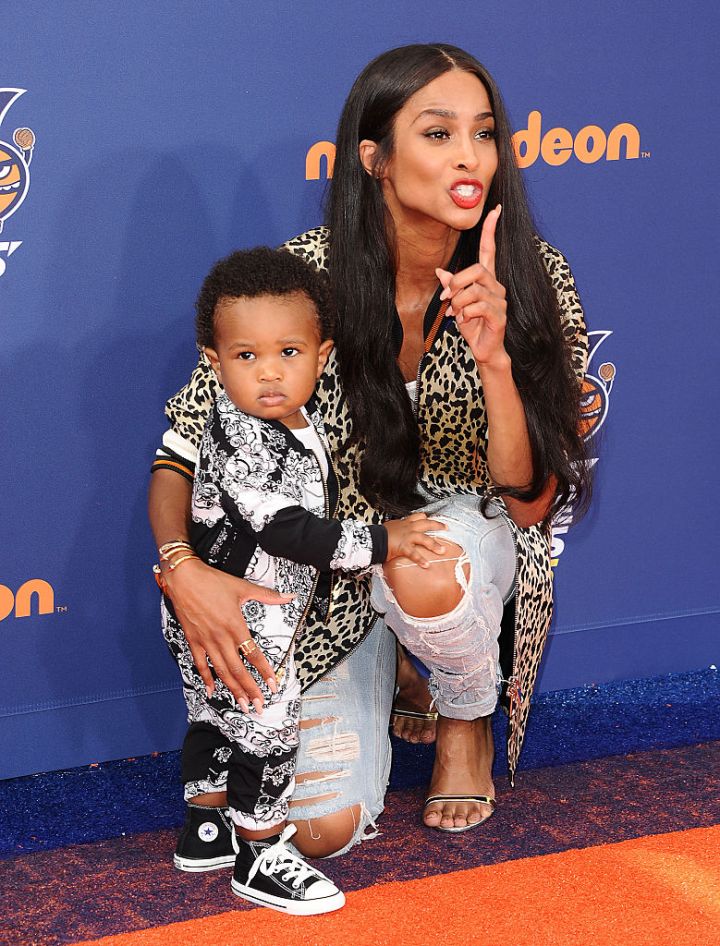Ciara and son Future Zahir Wilburn attend the 2015 Nickelodeon Kids' Choice Sports Awards