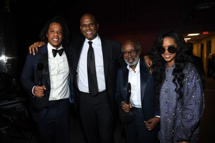 Jay-Z, Jon Platt, Clarence Avant, and H.E.R.