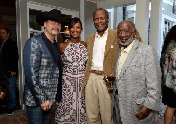 John Rich, Nicole Avant Sarandos, Sidney Poitier and Clarence Avant