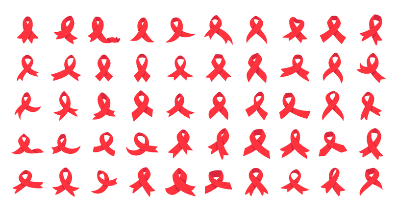 red cross ribbon World Aids Day awareness campaign sign prevention of communicable diseases