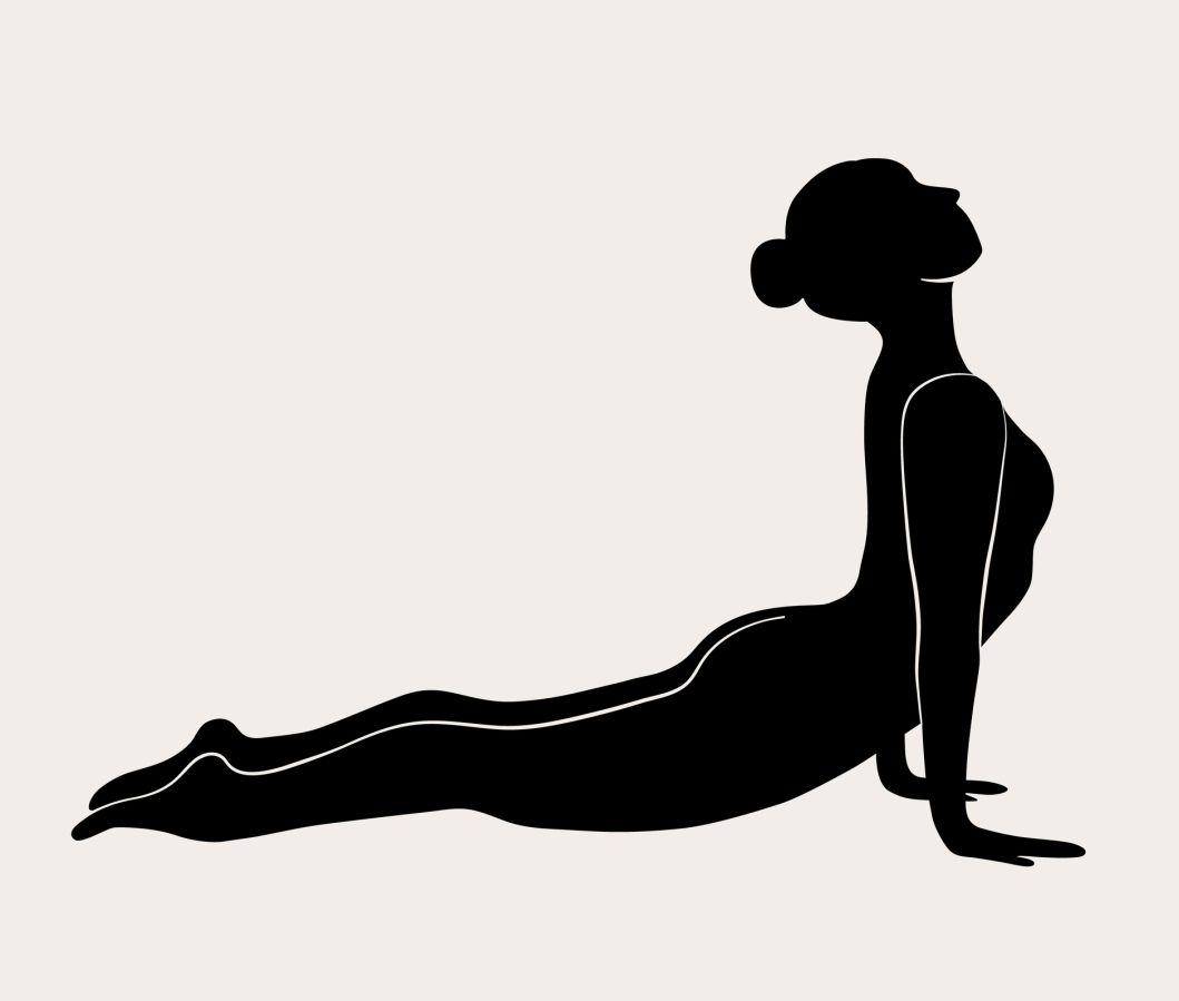 Woman doing Yoga, Pilates. Slim girl doing yoga.