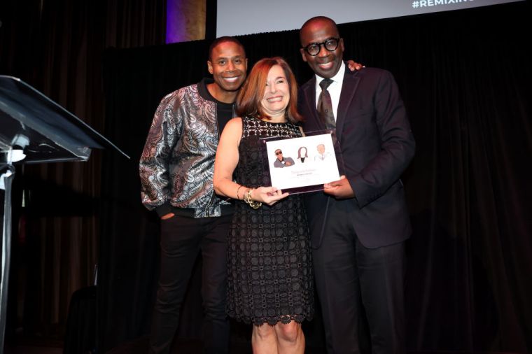 (L to R) Doug E. Fresh, Wendy Dessy, and Dr. Olajide Williams