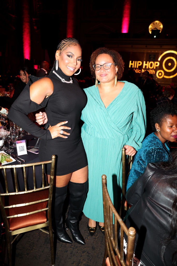 (Lto R) Ashanti and Dr. Angelique Anderson Nunez