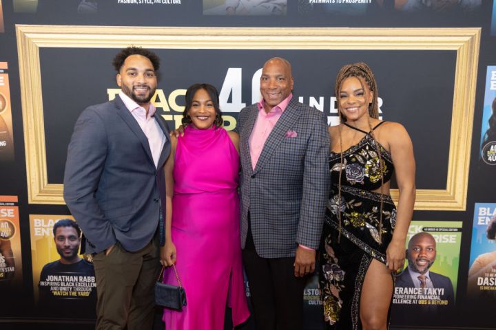 Black Enterprise CEO Earl "Butch" Graves Jr. and family celebrating the '40 Under 40' Class Of 2023