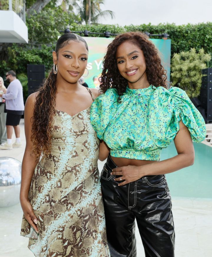 Victoria Monét and Vashtie at the Meta Sonic Listening Party