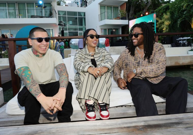 Meta Sonic Listening Party talent Devon Rodriguez, Cristina "Sew Trill" Martinez and Austin Millz