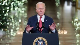 WASHINGTON, DC - DECEMBER 22: President Joe Biden deliverers a