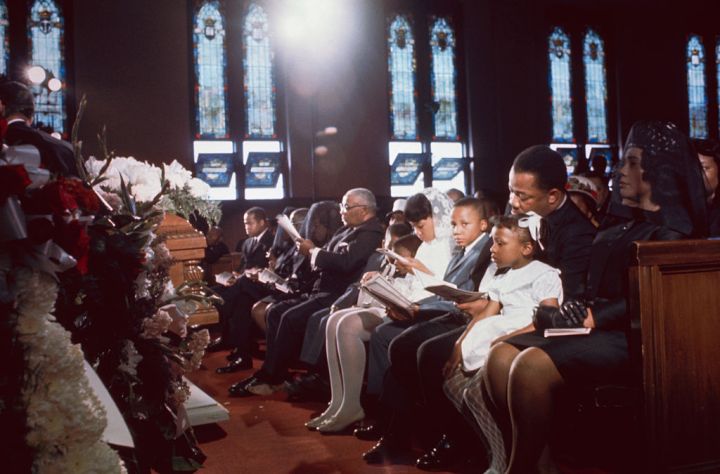 The King Family at the memorial service for Dr. Martin Luther King Jr. (1968)