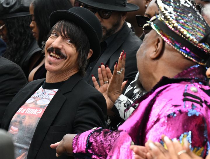 Anthony Kiedis of Red Hot Chili Peppers and George Clinton
