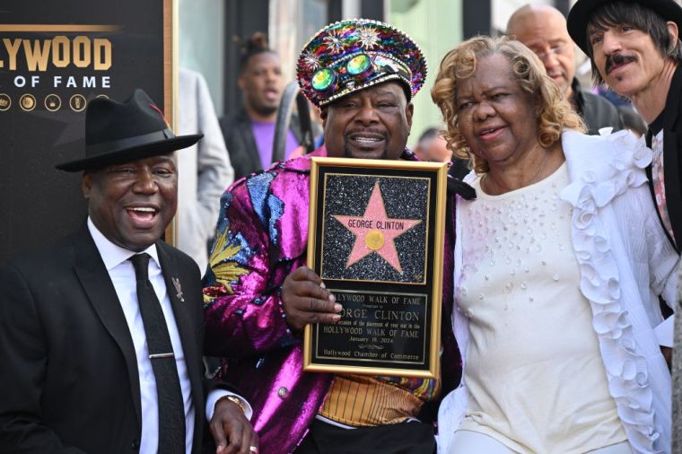 George Clinton, attorney Ben Crump, songwriter Janie Bradford and Red Hot Chili Peppers' Anthony Kiedis