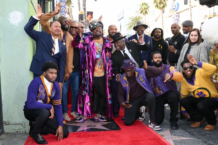 George Clinton and Omega Psi Phi Fraternity members
