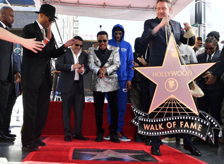 (L to R) Jimmy Jam, Michael Paran, Charlie Wilson and Snoop Dogg celebrate Charlie Wilson