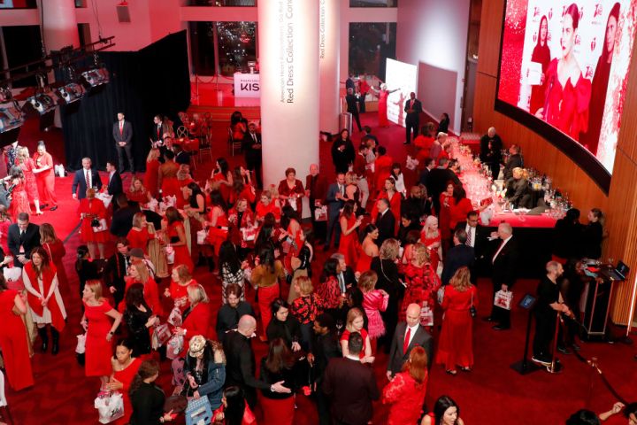 Attendees of the 2024 "Go Red for Women" Red Dress Collection Concert