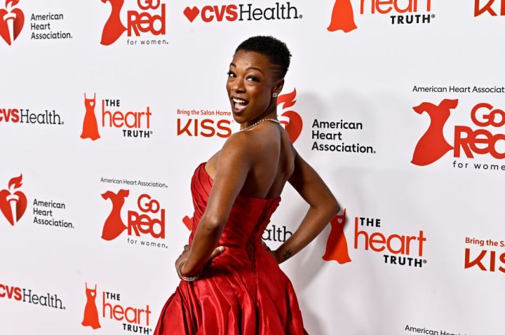 Samira Wiley on the red carpet wearing LE THANH HOA