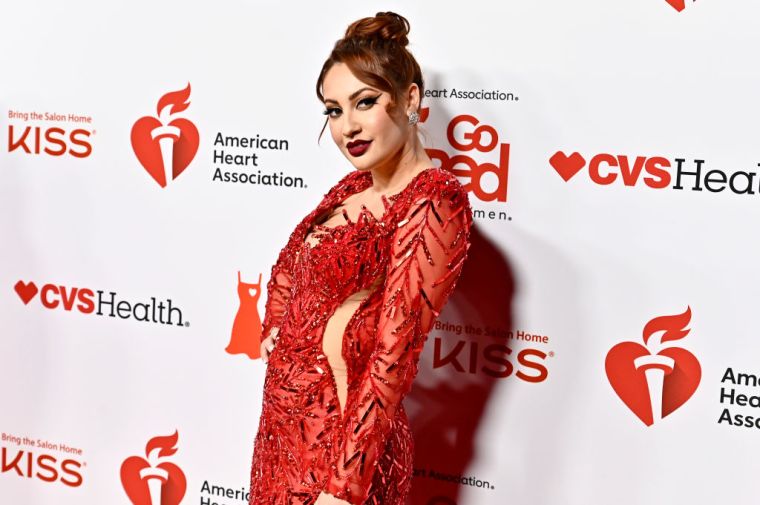 Francia Raisa on the red carpet wearing GODDESS EXCLUSIVE