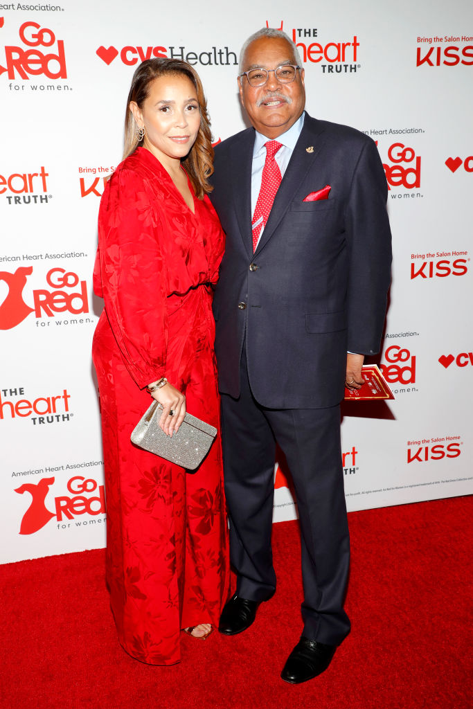Yilda Scott and Bert Scott on the red carpet at the 2024 "Go Red for Women" Red Dress Collection Concert