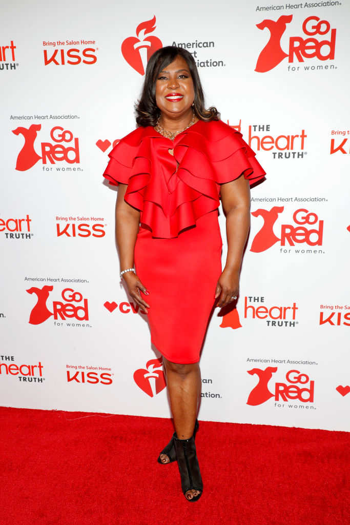 Marcella Roberts on the red carpet at the 2024 "Go Red for Women" Red Dress Collection Concert