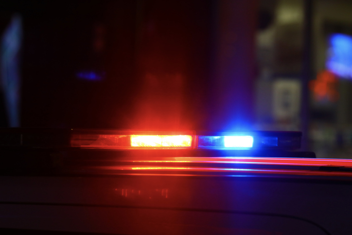 Police vehicle during a drug stop