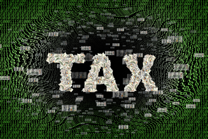 Tax season concept of making money and paying tax