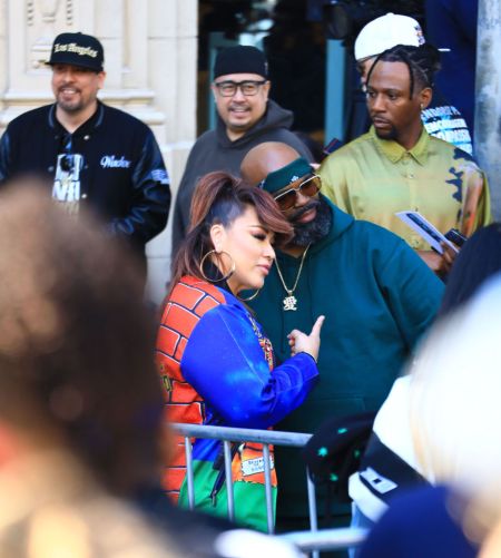 DJ Battlecat at the Hollywood Walk of Fame Star Ceremony honoring Dr. Dre