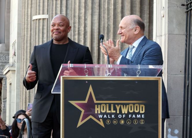 Dr. Dre Honored With Star On Hollywood Walk Of Fame